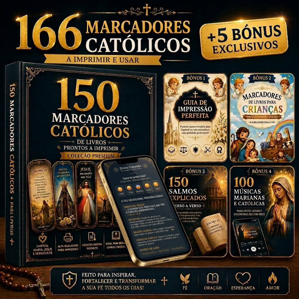 Super oferta — 166 marcadores católicos e 5 bónus exclusivos