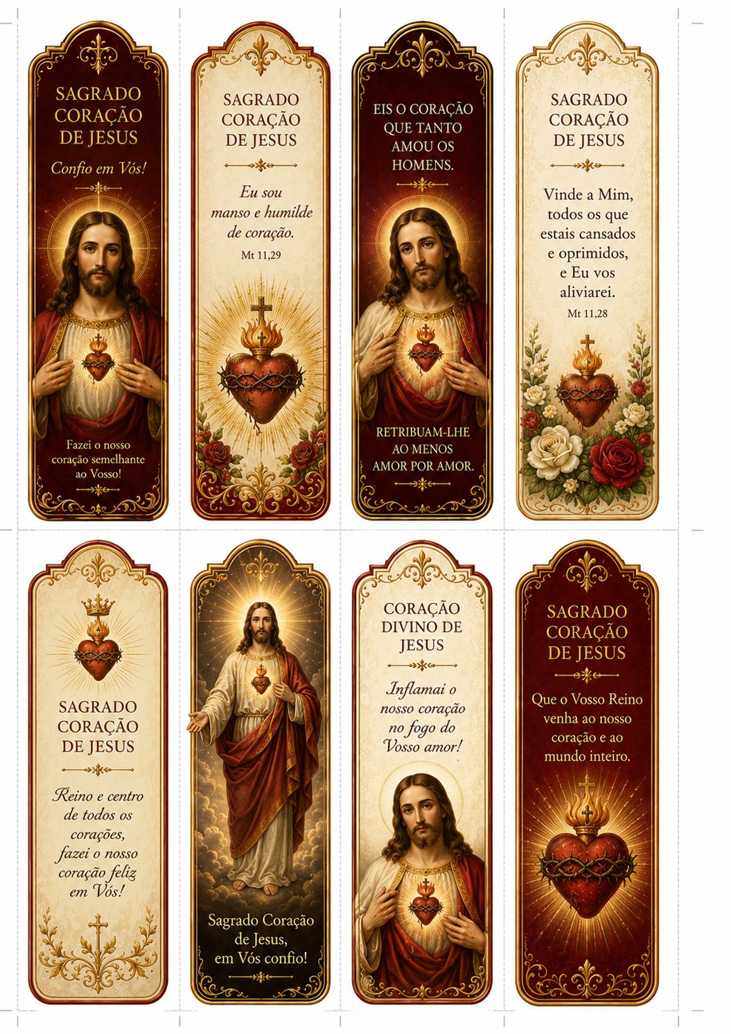 Marcadores do Sagrado Coração de Jesus